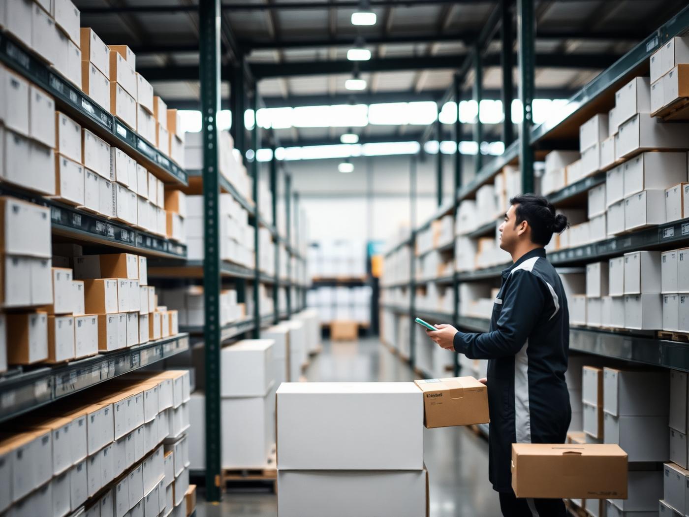 MobileHQ warehouse storing custom packaging for private label mobile accessories